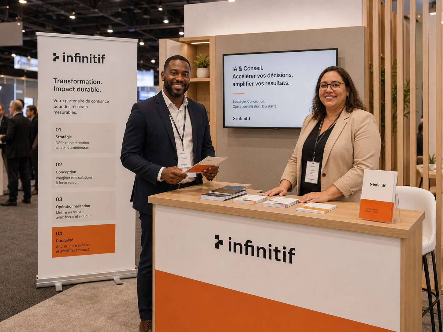 L'équipe Infinitif en salon professionnel